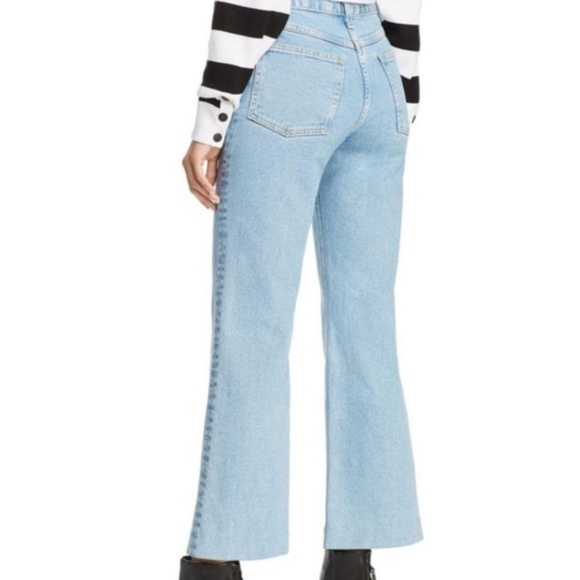 Rag & Bone Justine High Waist Cropped Flare Jeans Light Wash 29 - Picture 3 of 7